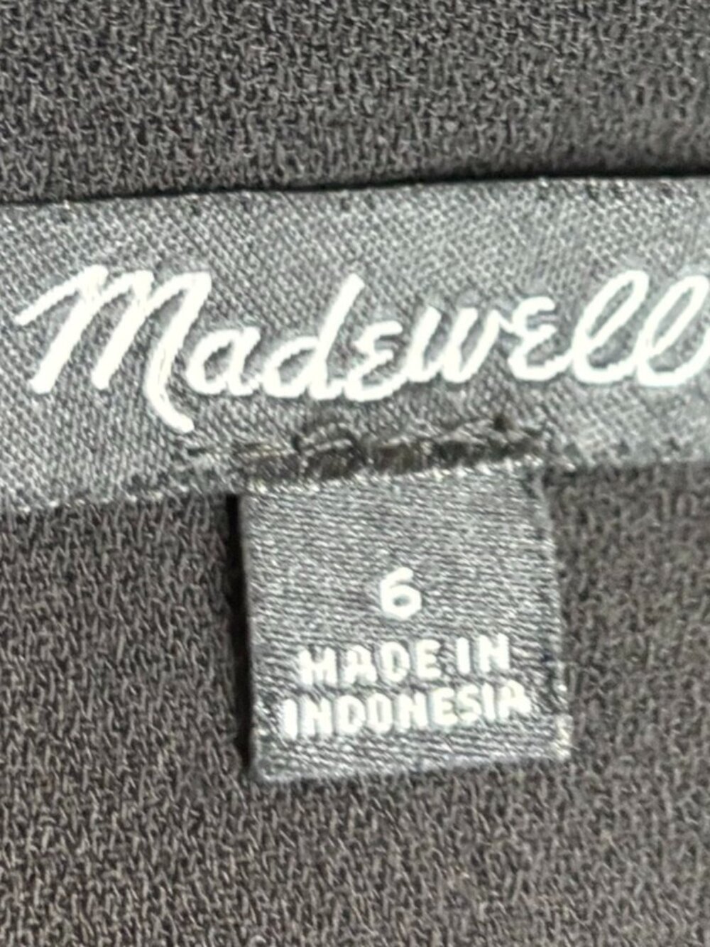 Black Madewell Scoop Neck Wide Leg Jumpsuit Size 6 - Picture 5 of 5